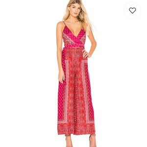 Free People Cabbage Rose Jumpsuit-Size M